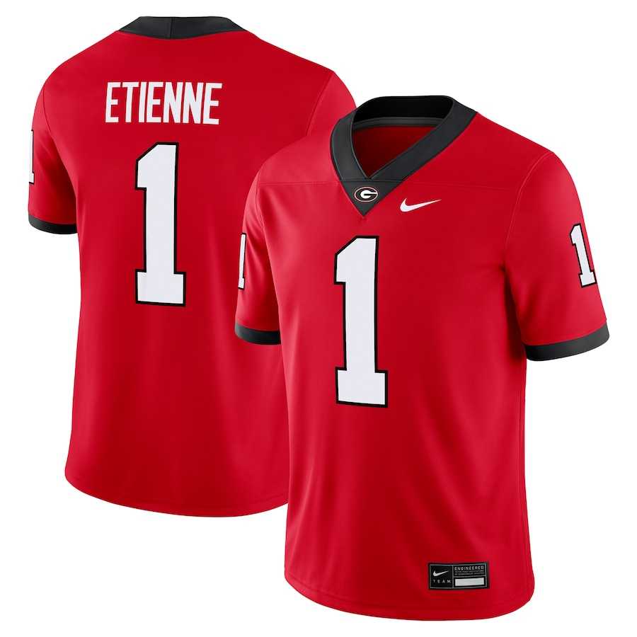 Men%27s Georgia Bulldogs #1 Trevor Etienne Nike Red Football Game Jersey Dzhi